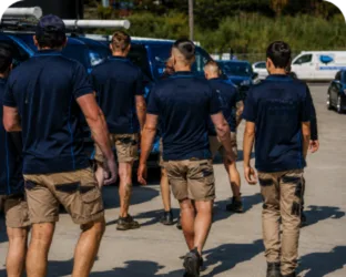 Plumbers loading up before a Bellevue Hill job