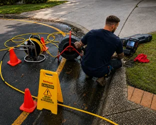 Plumber inspecting a blocked drain in Bellevue Hill
