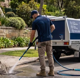 Root-damaged drain pipe in Bellevue Hill
